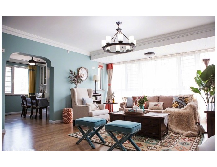 【黃海明珠】150平米鄉(xiāng)村田園風(fēng)格裝修案例鑒賞